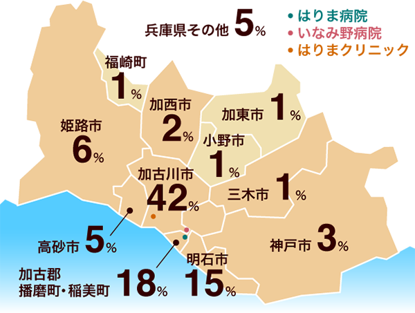 職員が住んでる地域